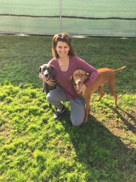 Fiona/Milah with Vizsla friend